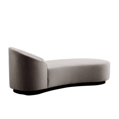 Arteriors Home Turner Chaise Sharkskin Velvet Grey Ash Right Arm 8167