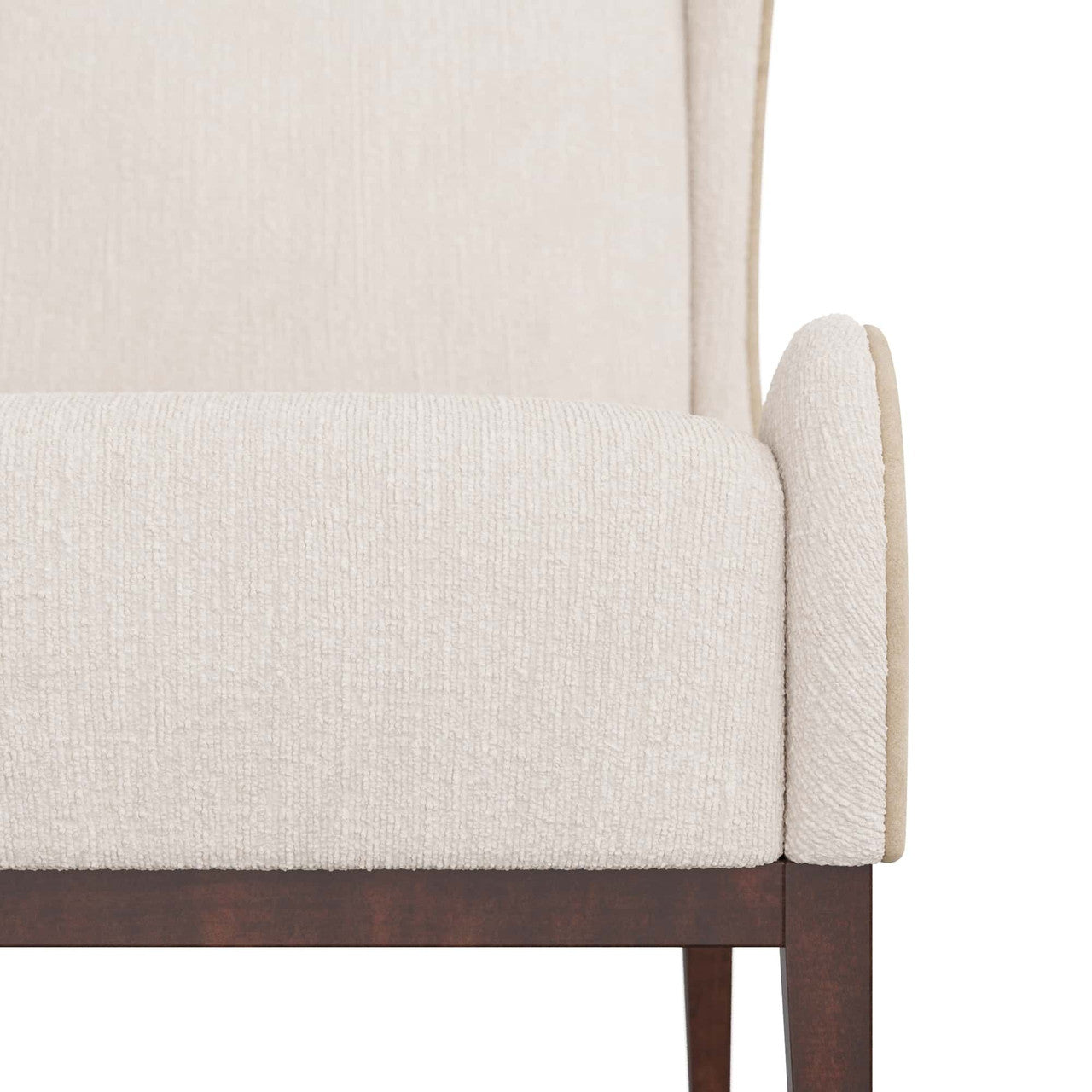 Arteriors Home Pierce Wing Chair Stone Boucle Dark Walnut 8170