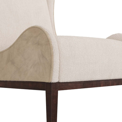 Arteriors Home Pierce Wing Chair Stone Boucle Dark Walnut 8170