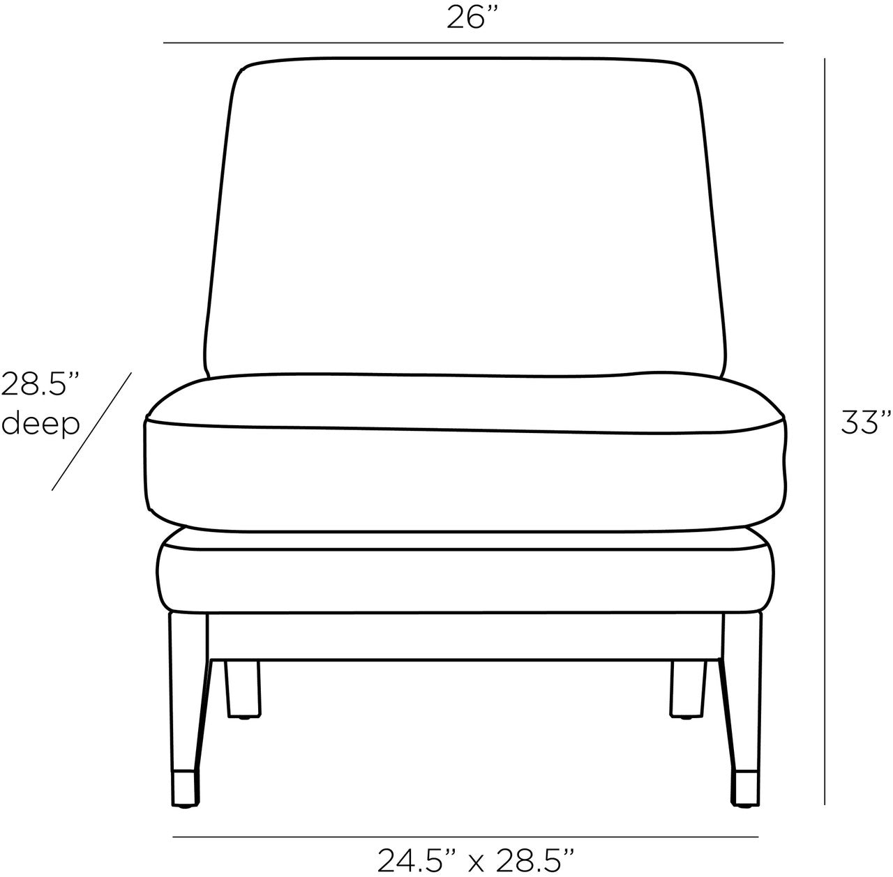 Arteriors Home Sawyer Chair Cider Velvet Dark Walnut 8173