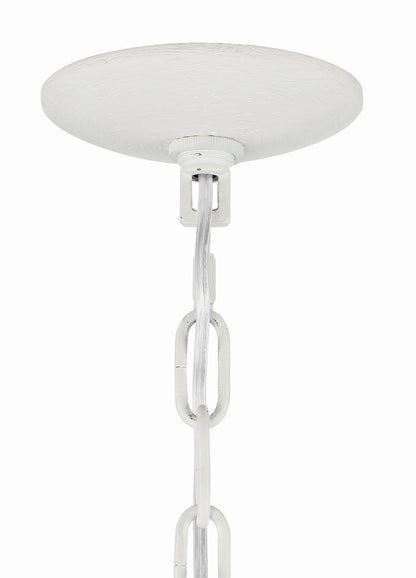 Lumanity Lighting Havershire 4-Light White Statement Chandelier in White Gesso  L098-0033