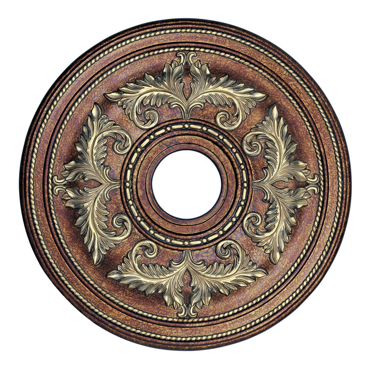 Livex Lighting Versailles Collection PBZ Ceiling Medallion in Palacial Bronze with Gilded Accents 8200-64