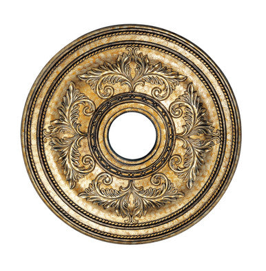 Livex Lighting Versailles Collection Vintage Gold Leaf Ceiling Medallion in Hand Painted Vintage Gold Leaf 8200-65