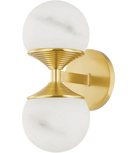 Hudson Valley Lighting Grafton 2 Light Sconce in Aged Brass 8202-AGB