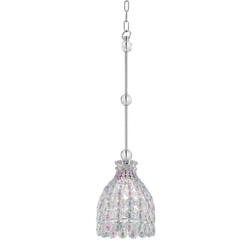 Hudson Valley Lighting Floral Park Pendant in Polished Nickel 8208-PN