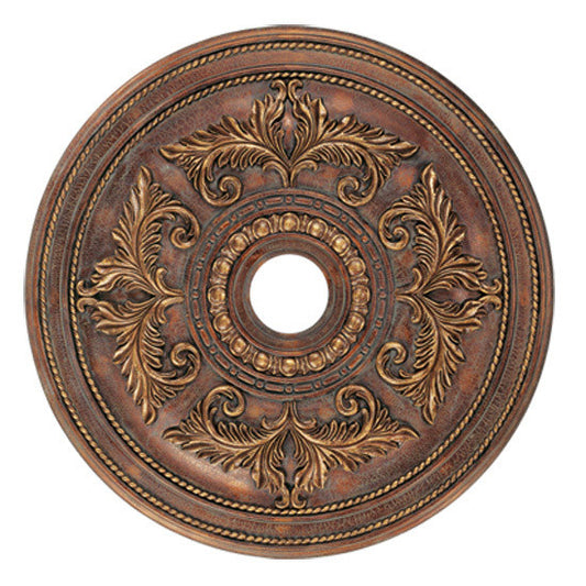 Livex Lighting Versailles Collection Crackled Greek Bronze Ceiling Medallion in Crackled Greek Bronze 8210-30