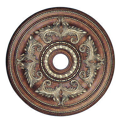 Livex Lighting Versailles Collection PBZ Ceiling Medallion in Palacial Bronze with Gilded Accents 8210-64