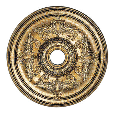 Livex Lighting Versailles Collection Vintage Gold Leaf Ceiling Medallion in Hand Painted Vintage Gold Leaf 8210-65