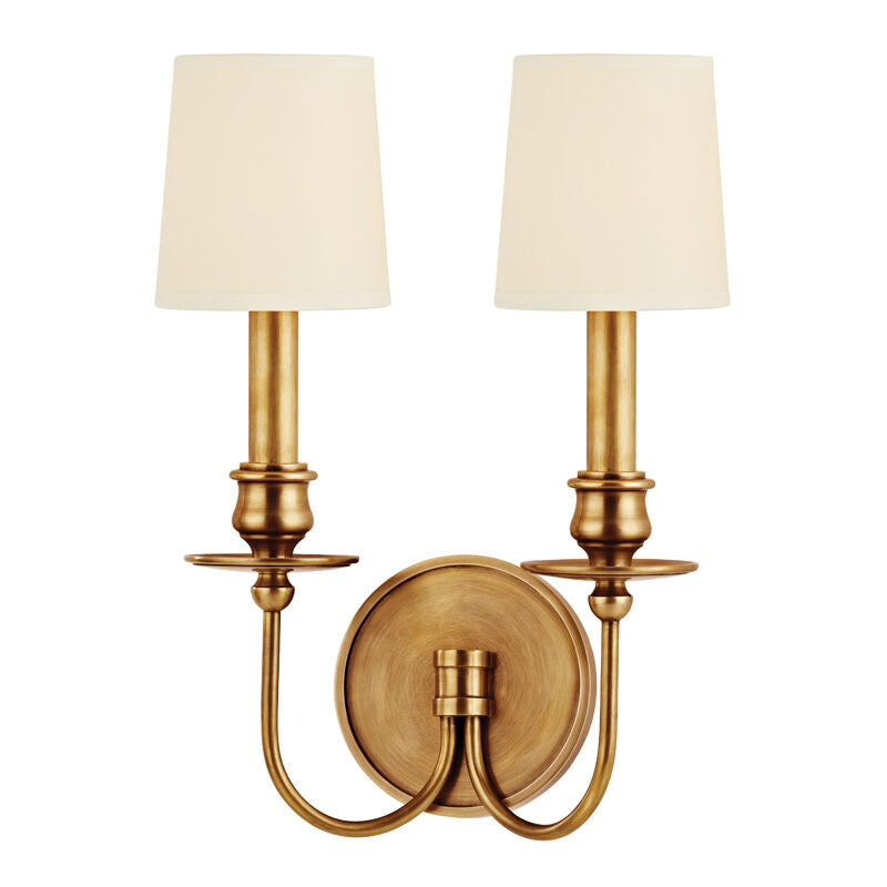 Hudson Valley Lighting Cohasset Wall Sconce in Aged Brass 8212-AGB