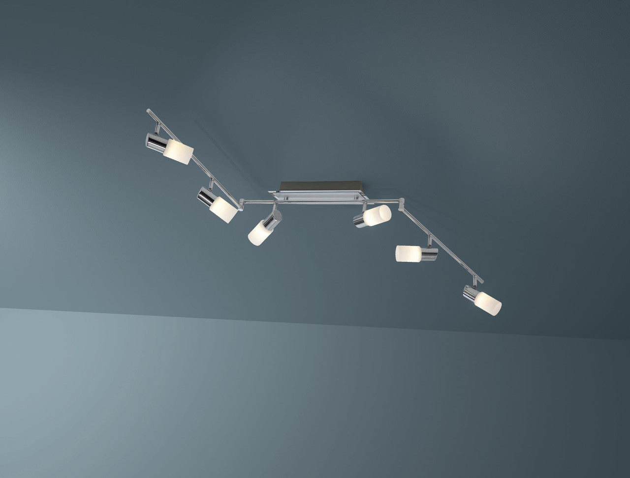 Arnsberg Dallas LED Adjustable Ceiling Light in Brushed Aluminum 821410605