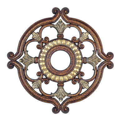 Livex Lighting Versailles Collection PBZ Ceiling Medallion in Palacial Bronze with Gilded Accents 8216-64