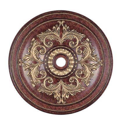 Livex Lighting Versailles Collection VBZ Ceiling Medallion in Verona Bronze with Aged Gold Leaf Accents 8228-63