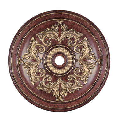 Livex Lighting Versailles Collection VBZ Ceiling Medallion in Verona Bronze with Aged Gold Leaf Accents 8228-63