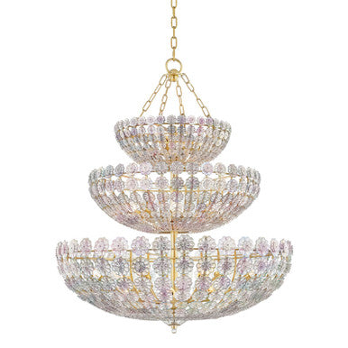 Hudson Valley Lighting Floral Park Chandelier in Aged Brass 8239-AGB