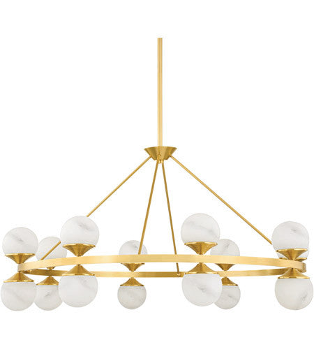 Hudson Valley Lighting Grafton 16 Light Chandelier in Aged Brass 8241-AGB