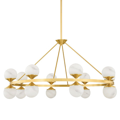 Hudson Valley Lighting Grafton Chandelier in Aged Brass 8241-AGB