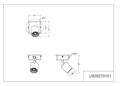 Arnsberg Cayman LED Wall/ Ceiling Light in Satin Nickel 829270107