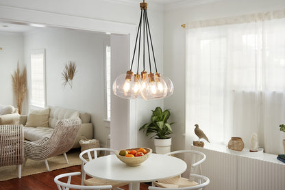 Lark Living Rumi Five Light Pendant in Lacquered Brass 83015LCB