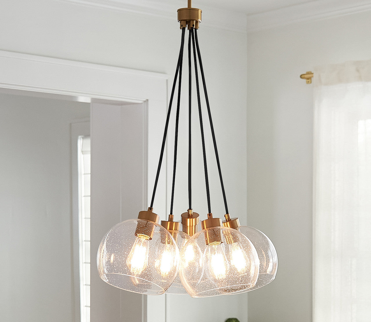 Lark Living Rumi Five Light Pendant in Lacquered Brass 83015LCB