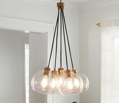 Lark Living Rumi Five Light Pendant in Lacquered Brass 83015LCB