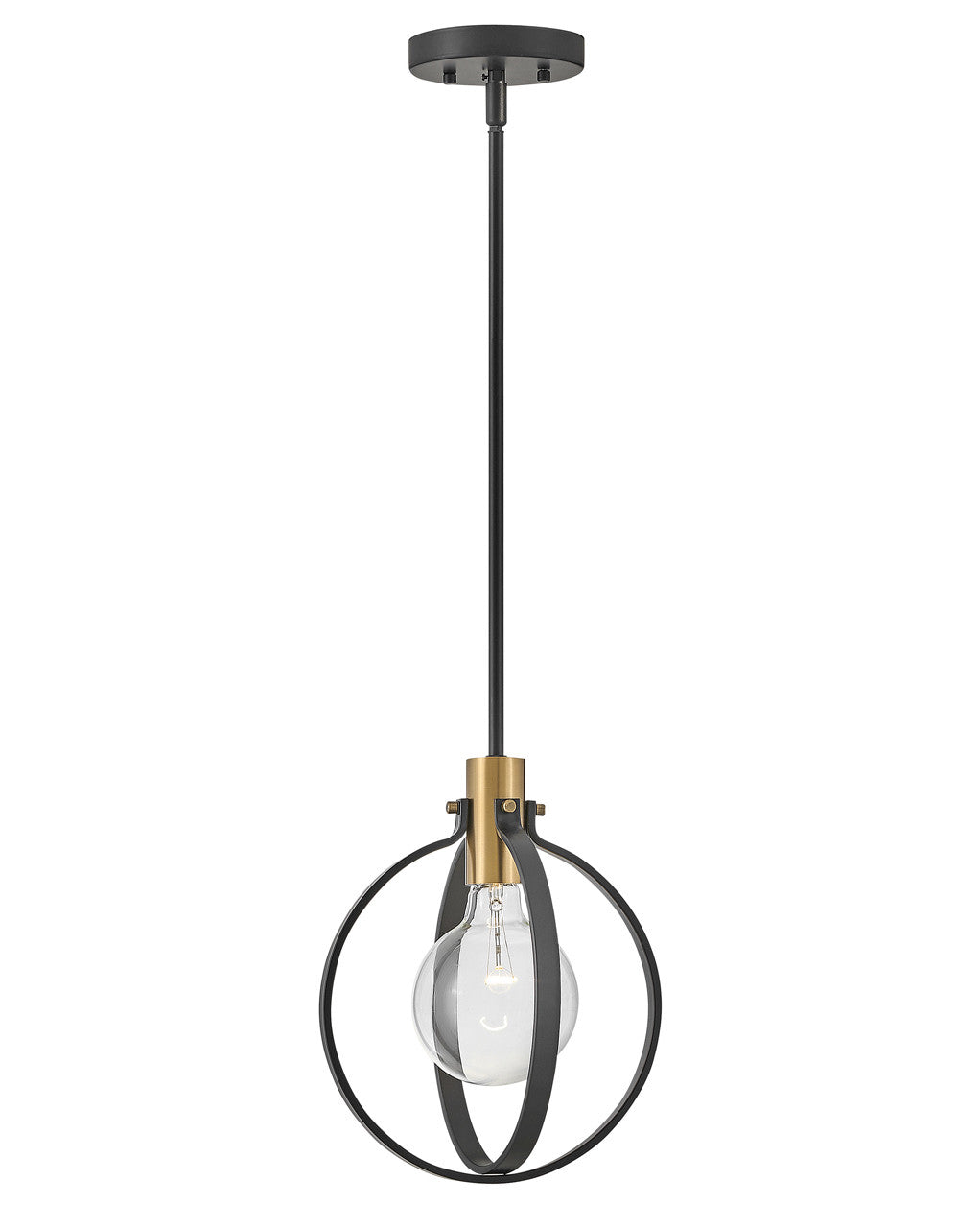 Lark Living Cirque Single Light Pendant in Black 83037BK