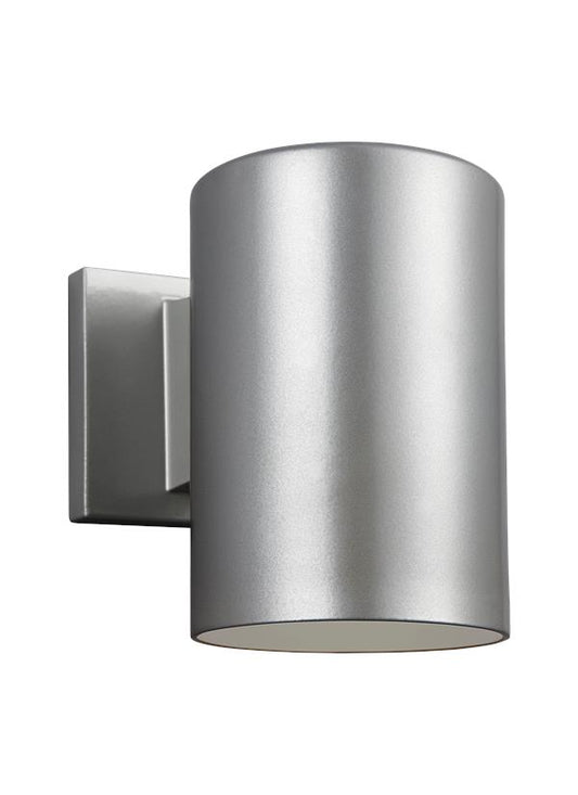 Visual Comfort Studio Studio Collection Outdoor Cylinders Small LED Wall Lantern in Painted Brushed Nickel 8313897S-753