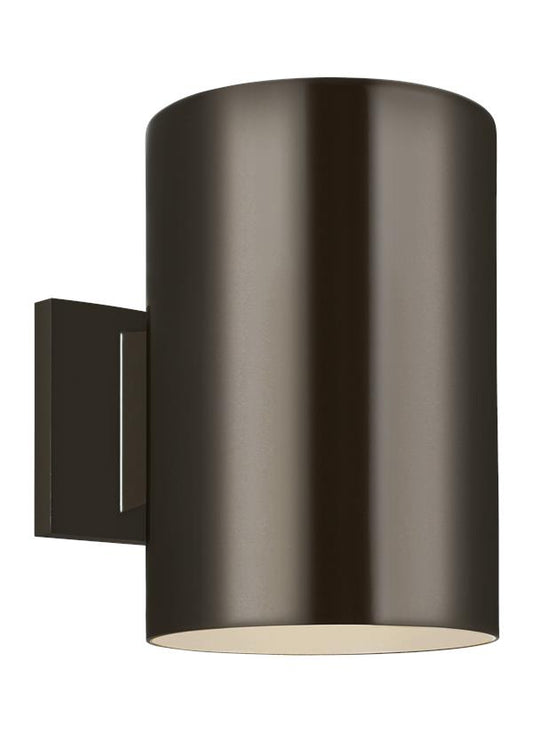 Visual Comfort Studio Studio Collection Outdoor Cylinders Large One Light Outdoor Wall Lantern in Bronze 8313901-10