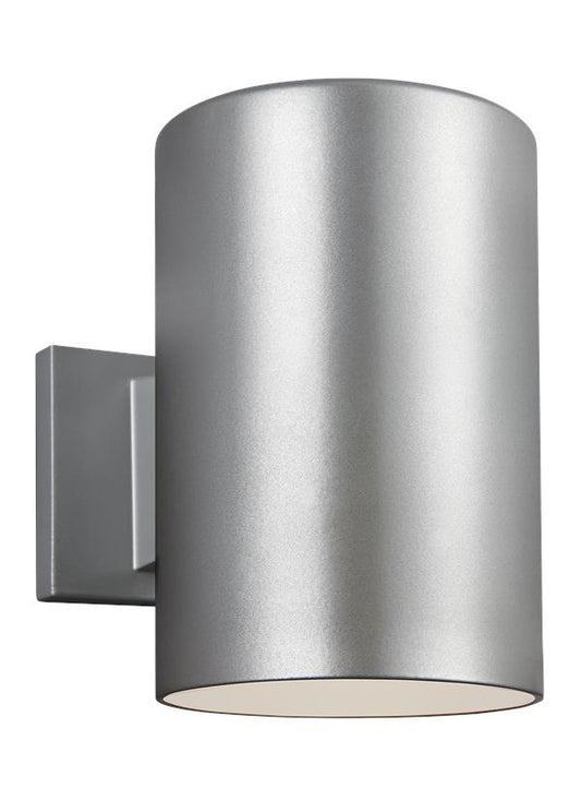 Visual Comfort Studio Studio Collection Outdoor Cylinders Large One Light Outdoor Wall Lantern in Painted Brushed Nickel 8313901-753