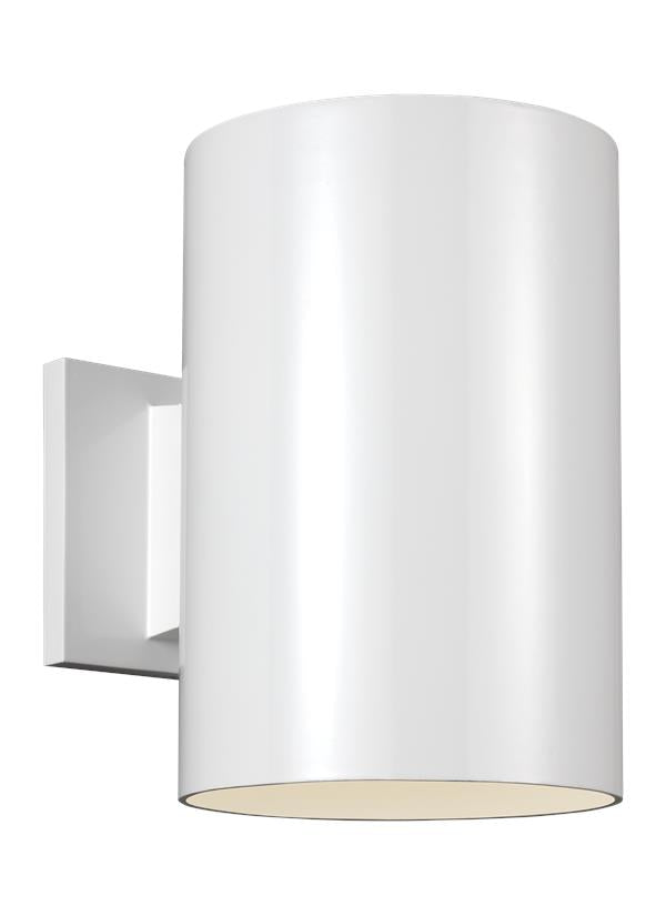 Visual Comfort Studio Studio Collection Outdoor Cylinders Large One Light Outdoor Wall Lantern in White 8313901EN3-15