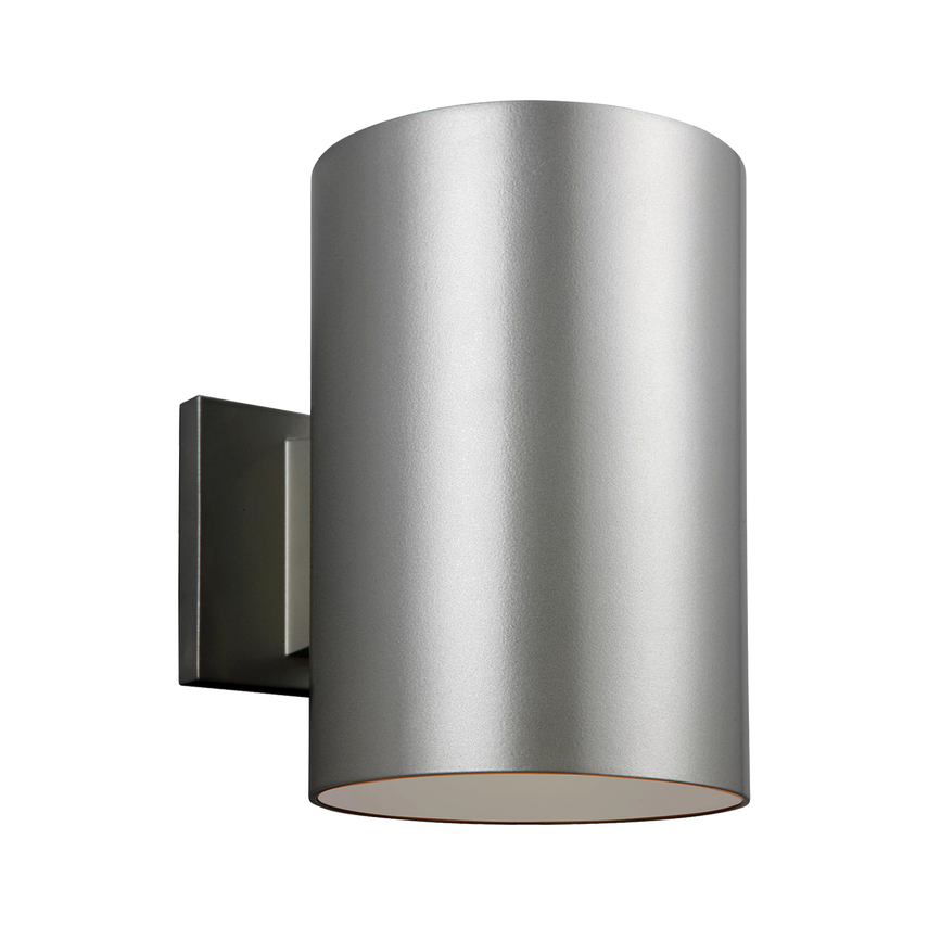 Visual Comfort Studio Studio Collection Outdoor Cylinders Large One Light Outdoor Wall Lantern in Painted Brushed Nickel 8313901EN3-753