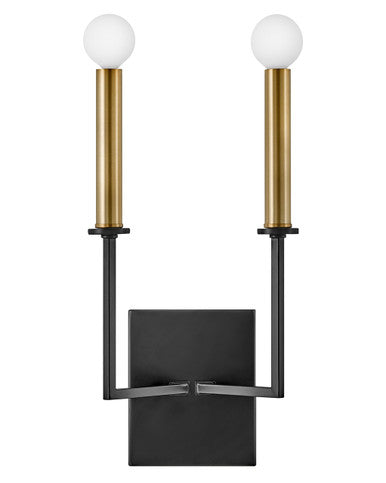 Lark Living Lazlo Two Light Tall Sconce in Black 83152BK