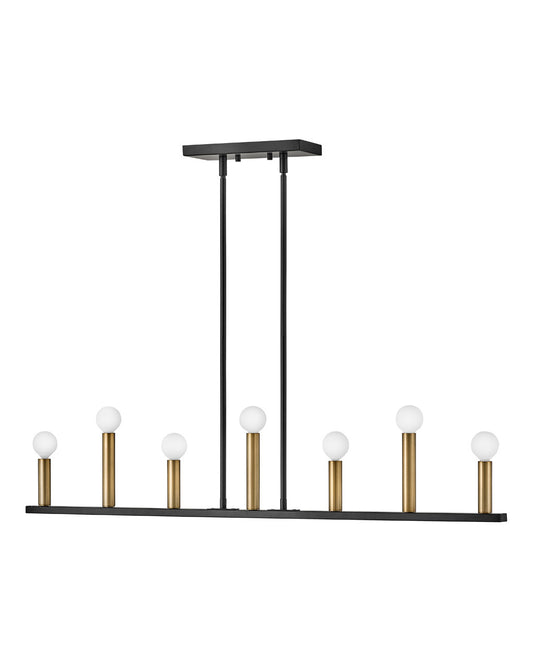 Lark Living Lazlo Seven Light Linear in Black 83156BK