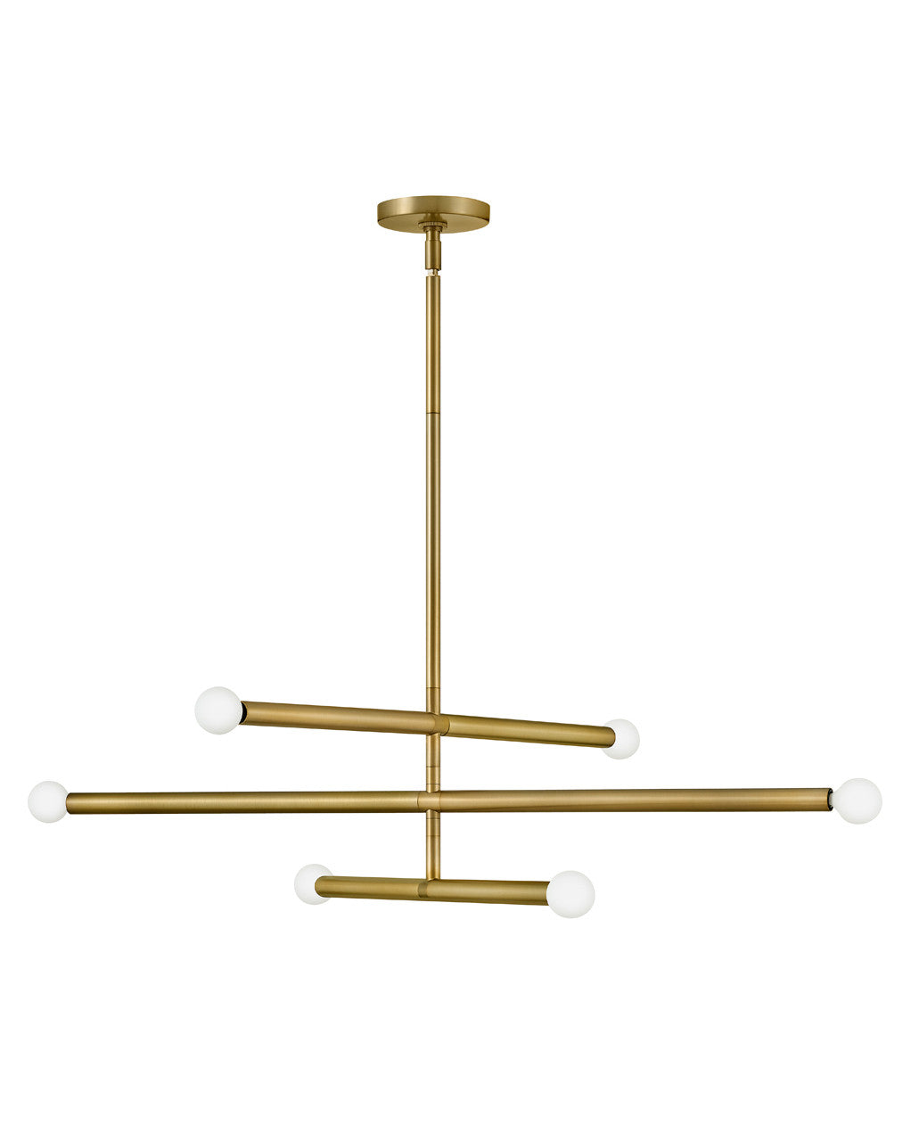 Lark Living Millie Six Light Convertible Mobile Multi Tier in Lacquered Brass 83195LCB