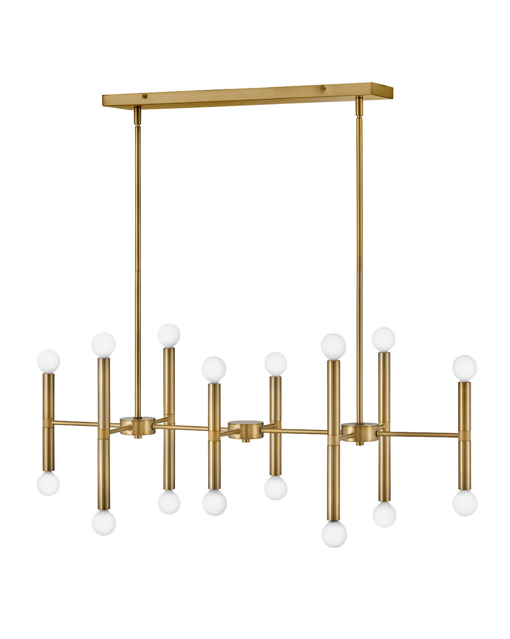 Lark Living Millie Sixteen Light Linear in Lacquered Brass 83196LCB