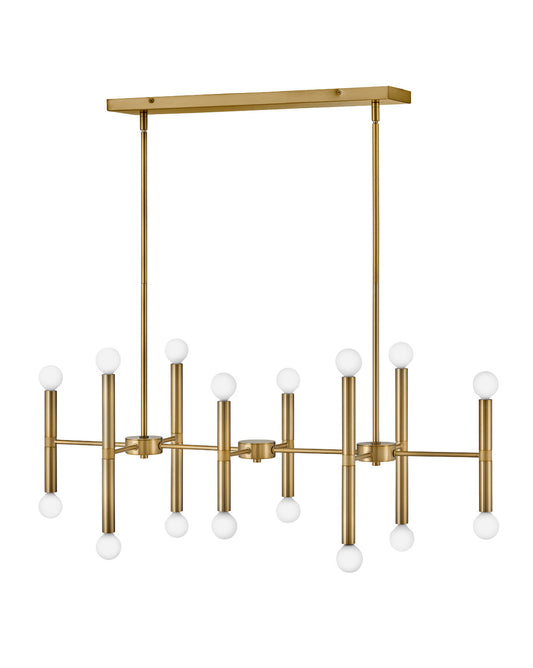 Lark Living Millie Sixteen Light Linear in Lacquered Brass 83196LCB