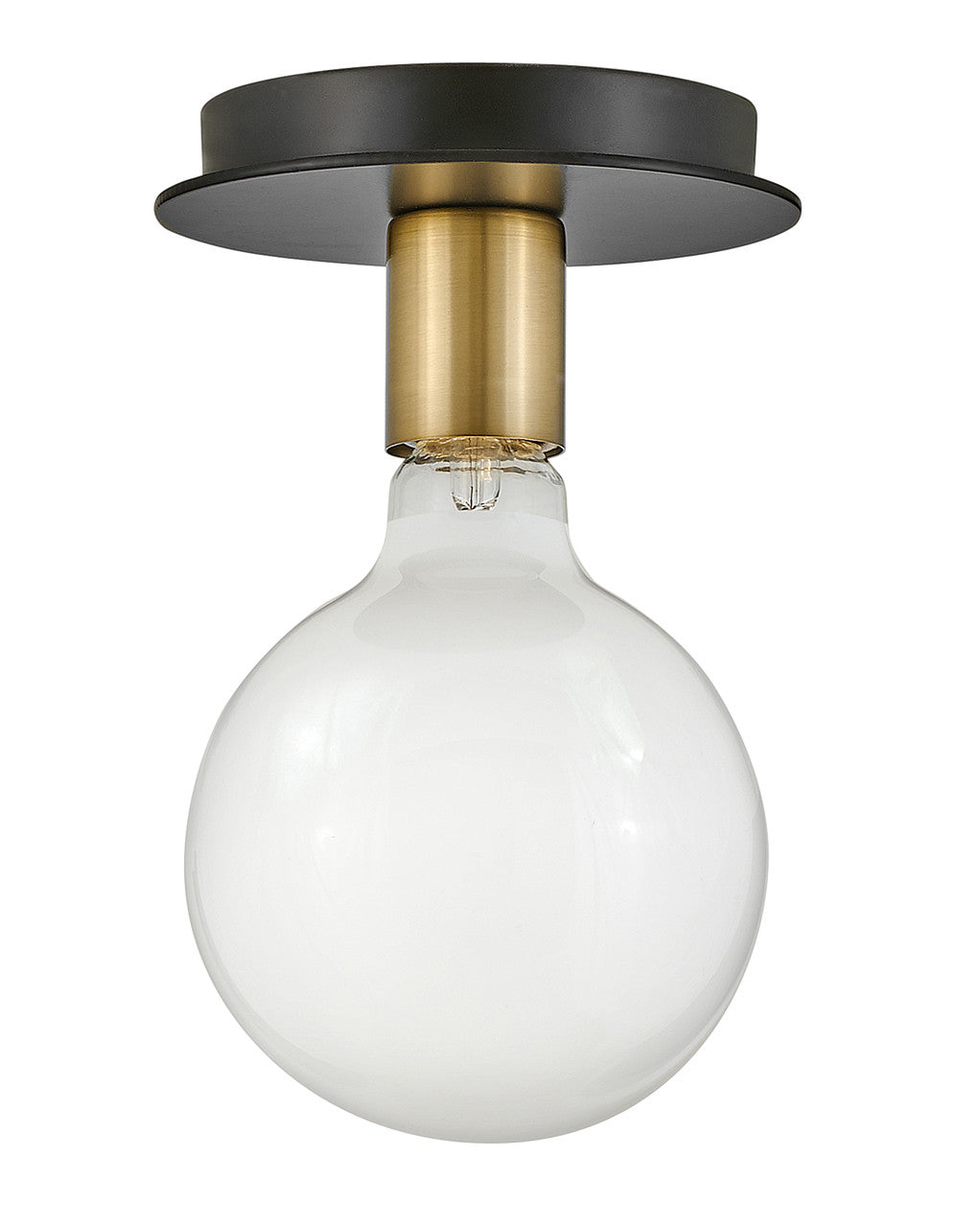 Lark Living Bobbie Single Light Flush Mount in Lacquered Brass 83201LCB