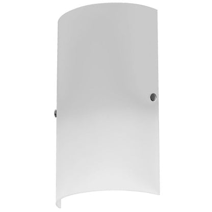 Dainolite 1 Light Wall Sconce, Satin Chrome Accents, White Frosted Glass 83204W-WH