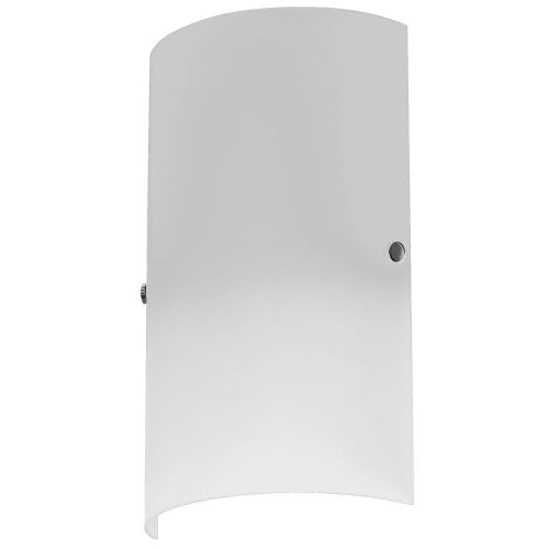 Dainolite 1 Light Wall Sconce, Satin Chrome Accents, White Frosted Glass 83204W-WH