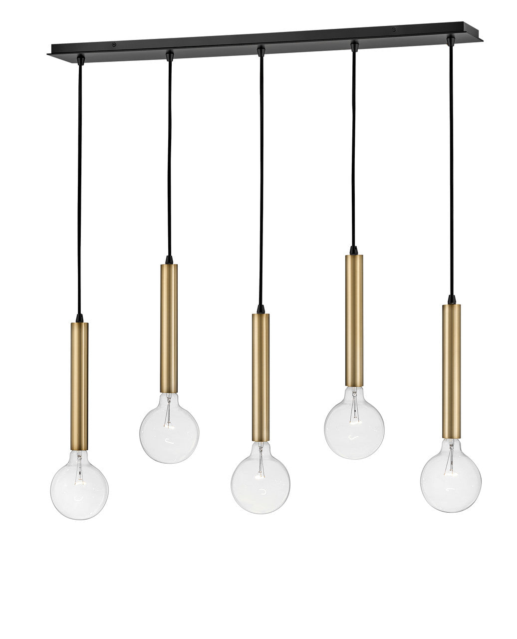 Lark Living Bobbie Five Light Linear in Lacquered Brass 83206LCB