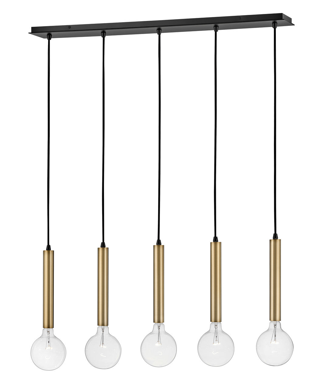 Lark Living Bobbie Five Light Linear in Lacquered Brass 83206LCB