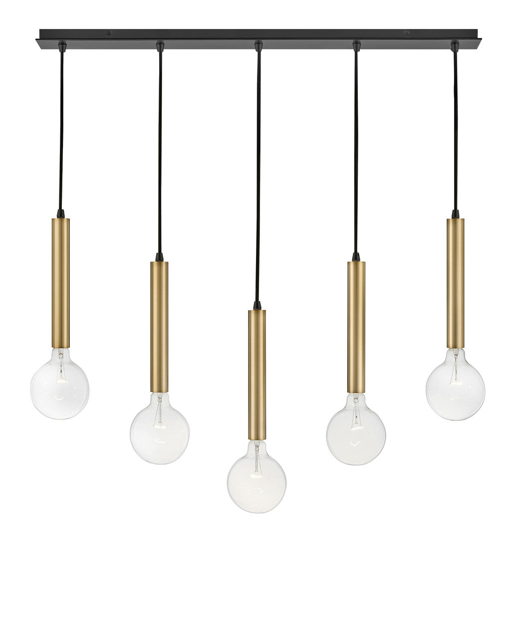 Lark Living Bobbie Five Light Linear in Lacquered Brass 83206LCB