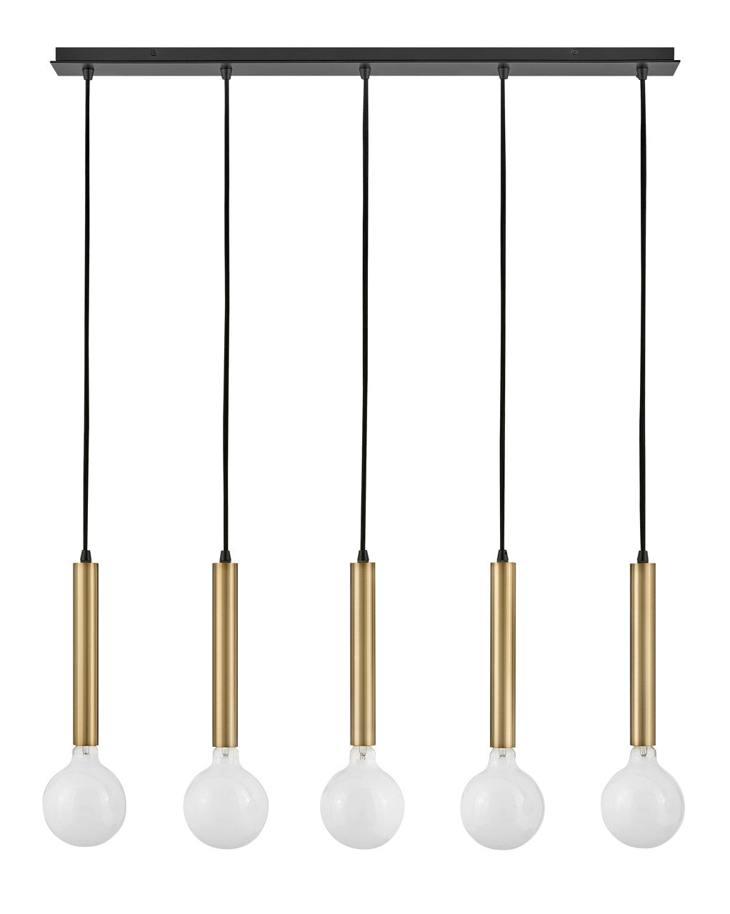 Lark Living Bobbie Five Light Linear in Lacquered Brass 83206LCB