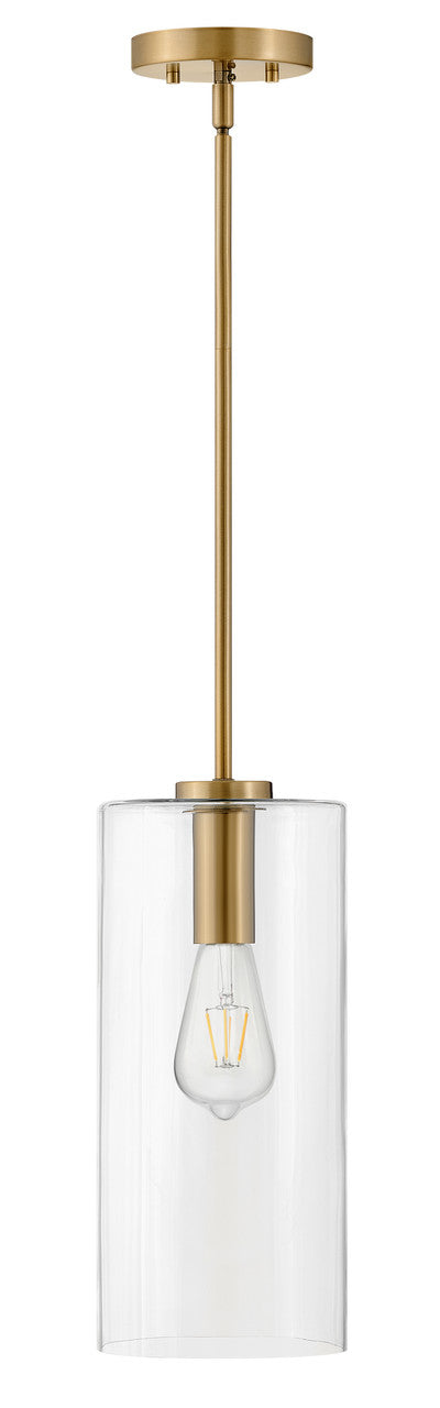 Lark Living Lane Single Light Pendant in Lacquered Brass 83377LCB