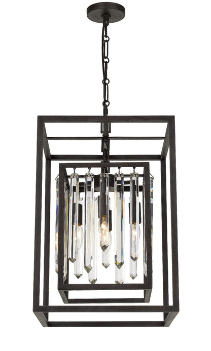 Crystorama Hollis 4 Light Forged Bronze Chandelier 8404-FB