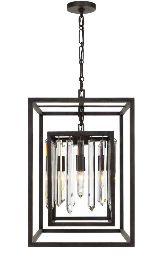 Crystorama Hollis 4 Light Forged Bronze Chandelier 8404-FB