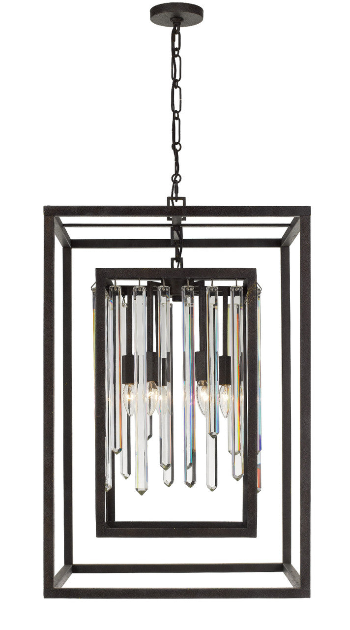 Crystorama Hollis 6 Light Forged Bronze Chandelier 8409-FB