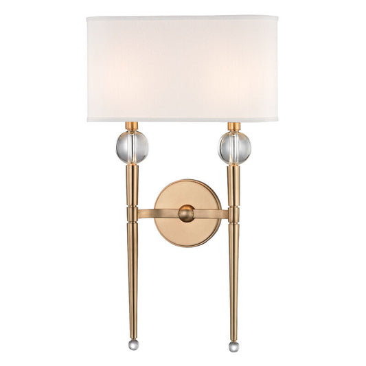 Hudson Valley Lighting Rockland Wall Sconce in Aged Brass 8422-AGB