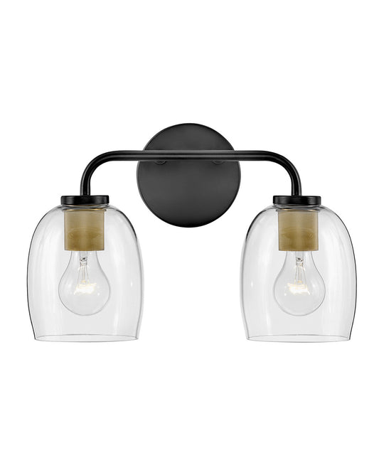 Lark Living Percy Two Light Vanity in Black 85012BK