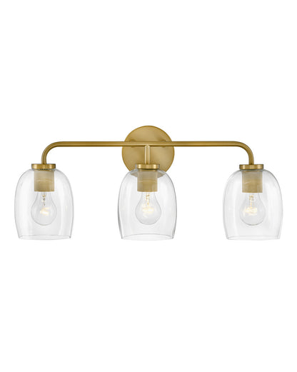 Lark Living Percy Three Light Vanity in Lacquered Brass 85013LCB