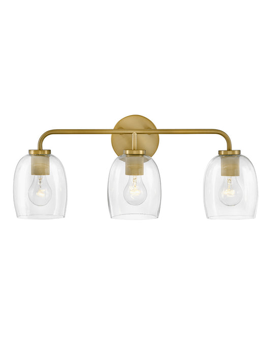 Lark Living Percy Three Light Vanity in Lacquered Brass 85013LCB